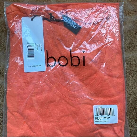 BOBI RAGLAN T-SHIRT DRESS TANGELO. Size Medium. New with Tag NWT - Picture 10 of 10